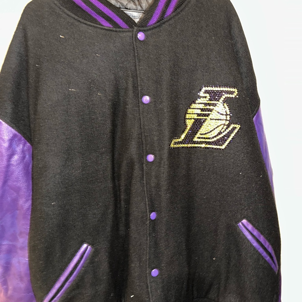 Black and Purple Varsity Jacket